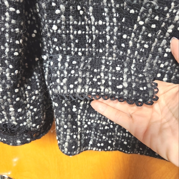 Express Design Studio Tweed Wool Blend 3/4 Sleeve Jacket Blazer 4 - Picture 7 of 9